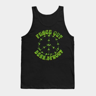 Peace Out Bean Sprout Funny Peace Vegetable Tank Top